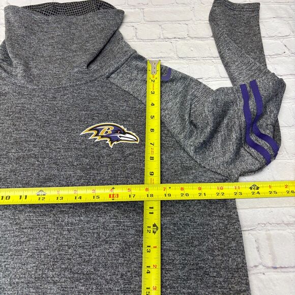 Nike Baltimore Ravens NFL Women XL Funnel Neck Lightweight Sweatshirt D060 -3 - Picture 3 of 14